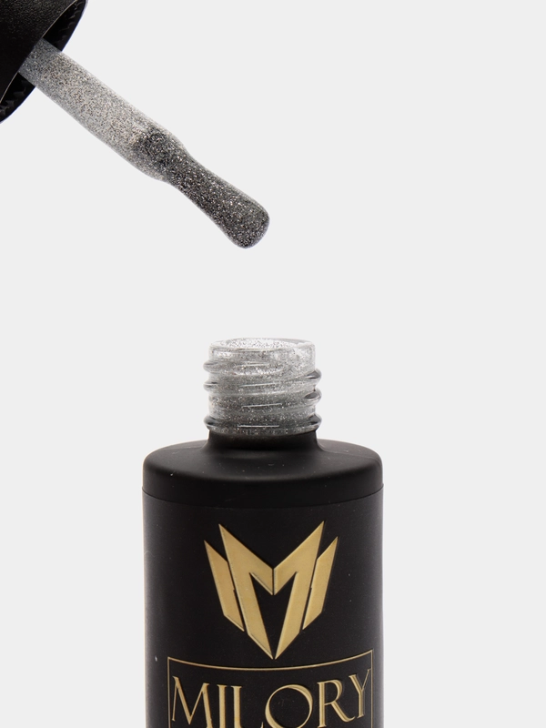 Milory, гель-лак Sparks Collection №02, серебро, 10 г