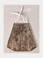 Золотой маска многоразовая с пайетками