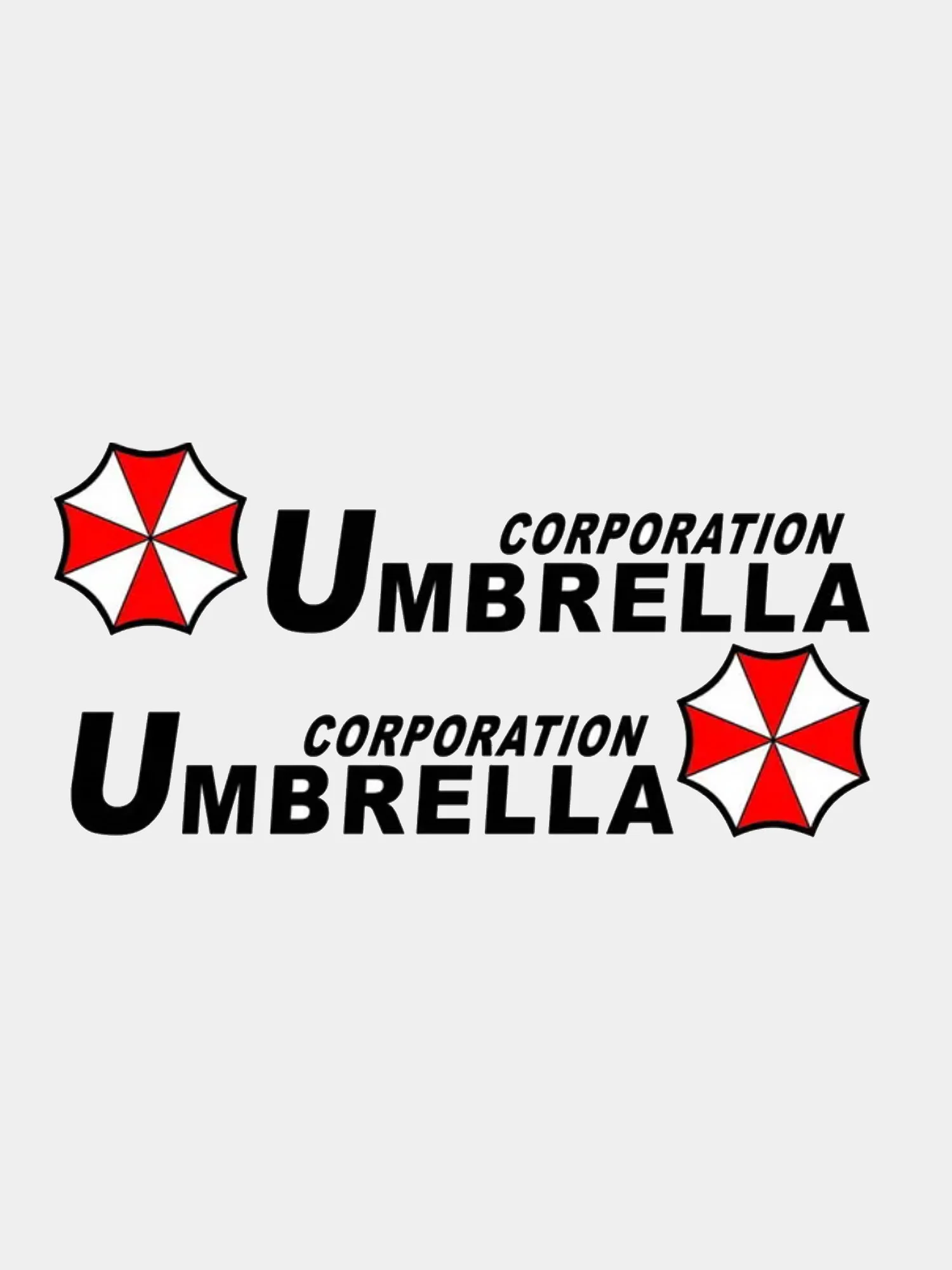 Серый меланж наклейка на авто "Umbrella corporation"