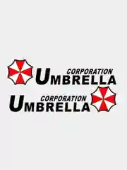 Серый меланж наклейка на авто "Umbrella corporation"