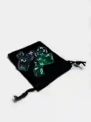 Зеленый дайсы - кубики, игральные кости для Dungeons and Dragons (ДнД), набор 7 штук