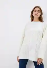Джемпер женский Sela оверсайз, удлиненный, вязаный