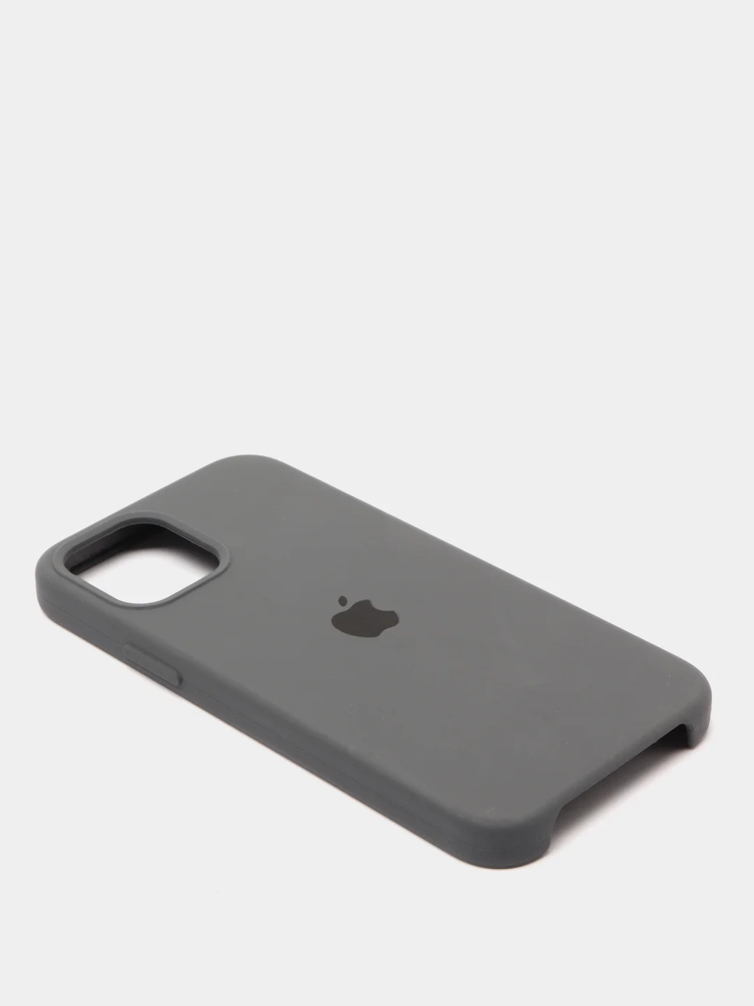 Серый чехол Silicone Case для iPhone 12, 12 Pro с открытым низом