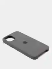 Серый чехол Silicone Case для iPhone 12, 12 Pro с открытым низом