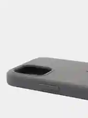 Серый чехол Silicone Case для iPhone 12, 12 Pro с открытым низом