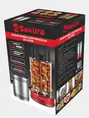 Серый металлик шашлычница электрическая Sakura SA-7811SR, 1000 Вт