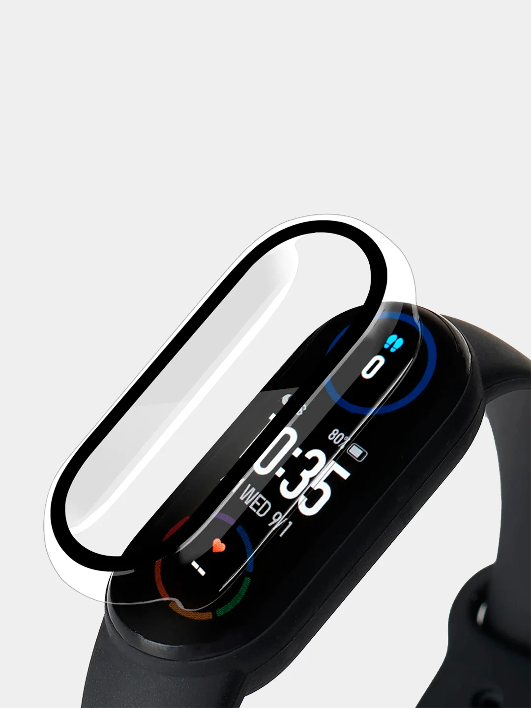 Защитная накладка со стеклом для Xiaomi Mi Band 6, 5, 4