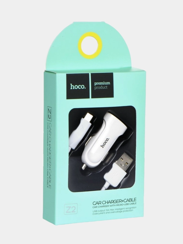 Автомобильное зарядное устройство HOCO Z2 (с кабелем MicroUSB)