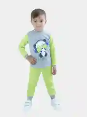 Зеленый костюм детский из футера с небольшим начесом
