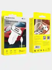 Автомобильное зарядное устройство Borofone BZ12 (2хUSB, 2.4А+кабель MicroUSB)