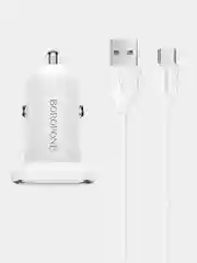 Автомобильное зарядное устройство Borofone BZ12 (2хUSB, 2.4А+кабель MicroUSB)
