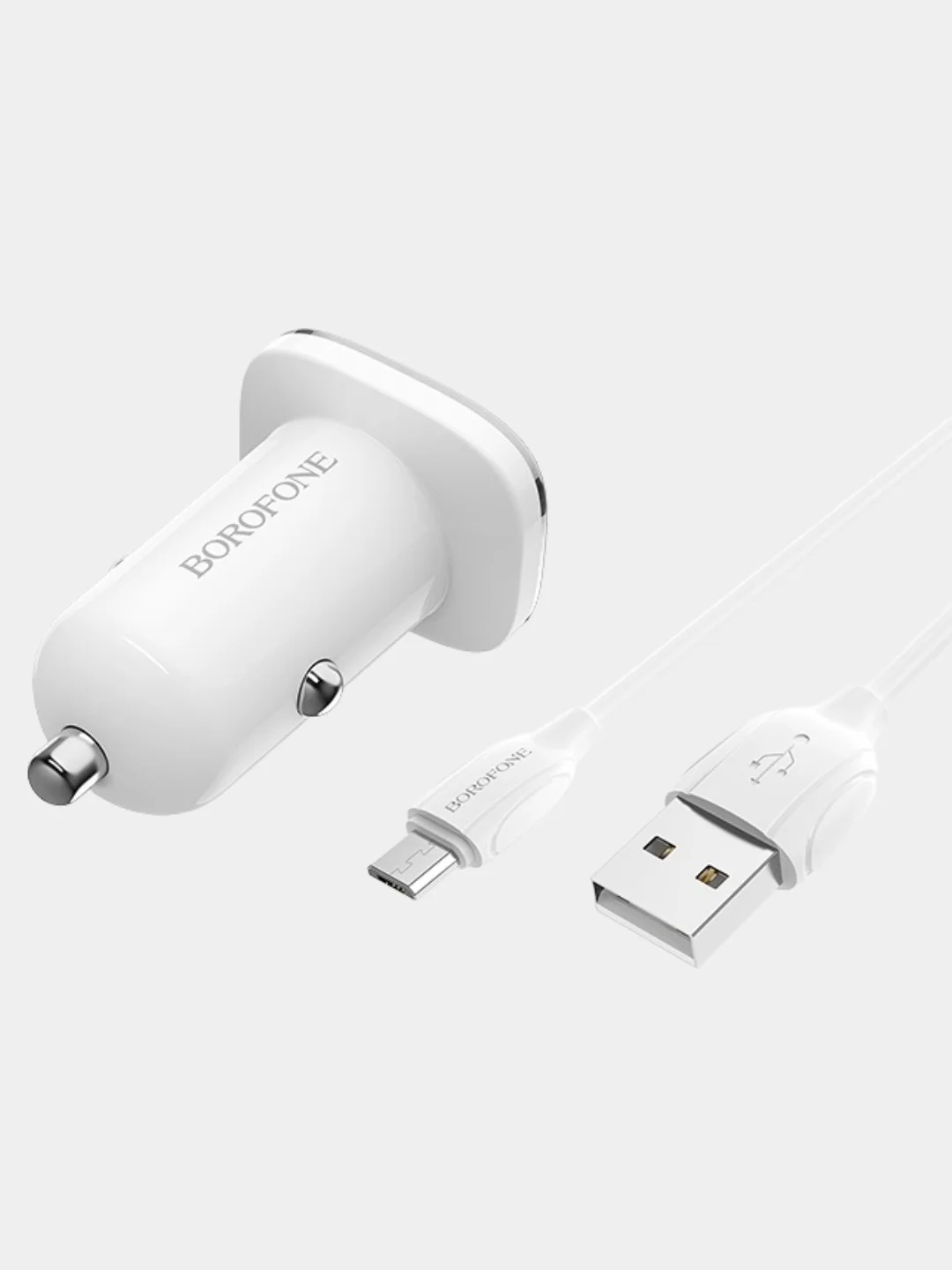 Автомобильное зарядное устройство Borofone BZ12 (2хUSB, 2.4А+кабель MicroUSB)