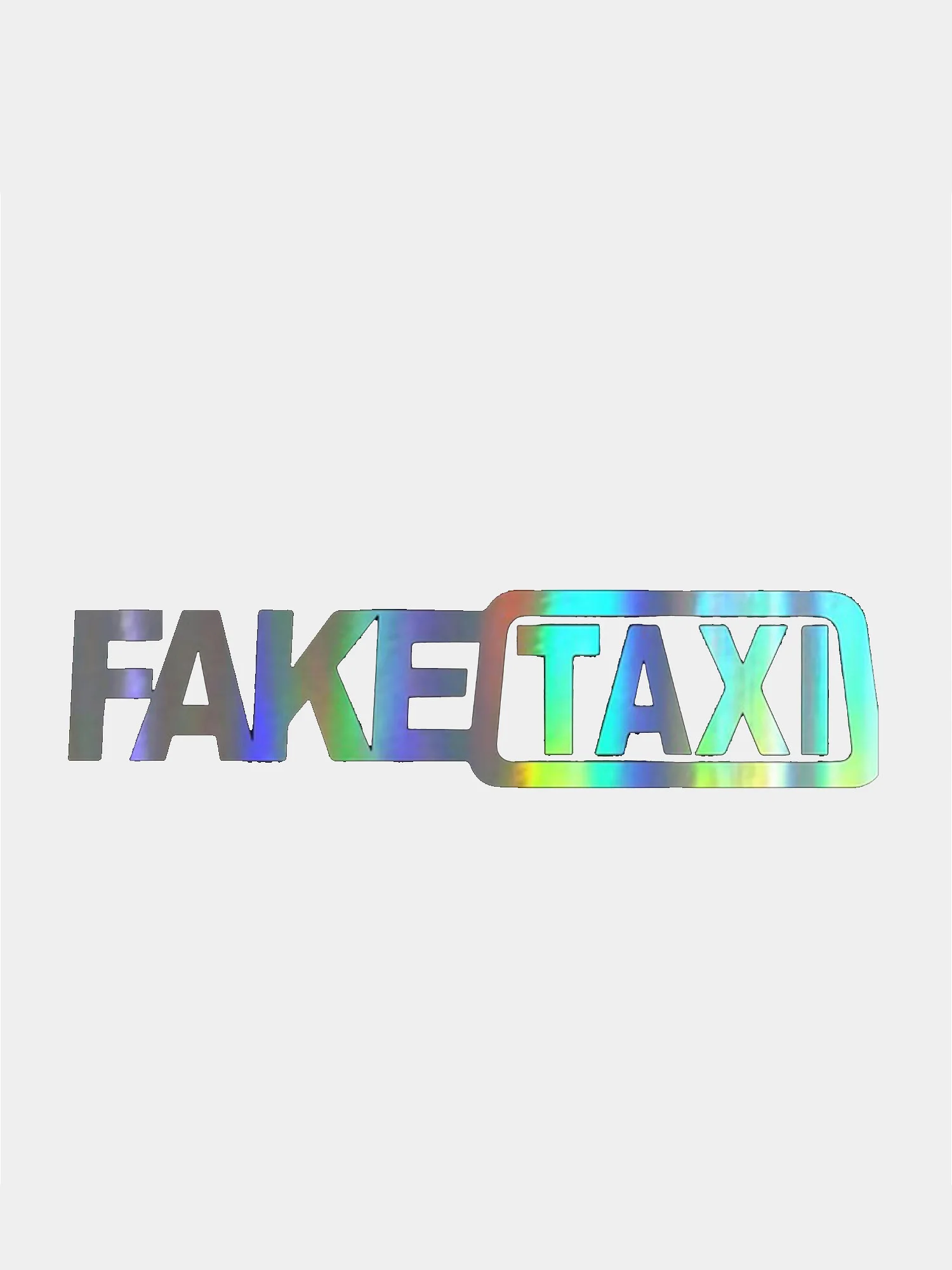 Серебряный наклейка на автомобиль "Fake taxi"