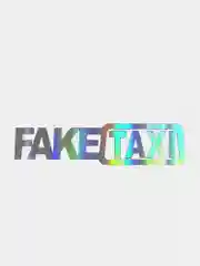 Серебряный наклейка на автомобиль "Fake taxi"