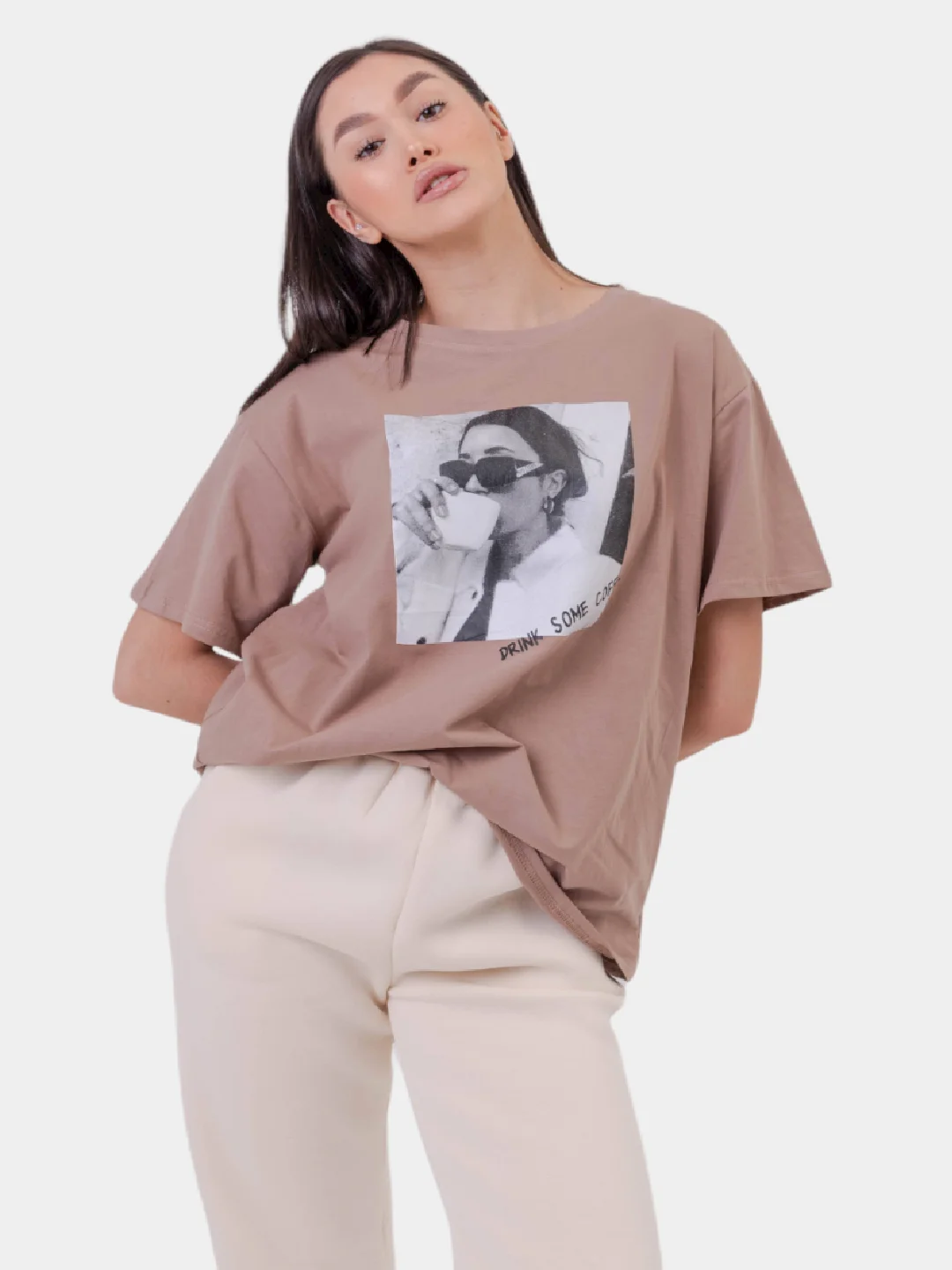 Футболка женская с принтом, oversize