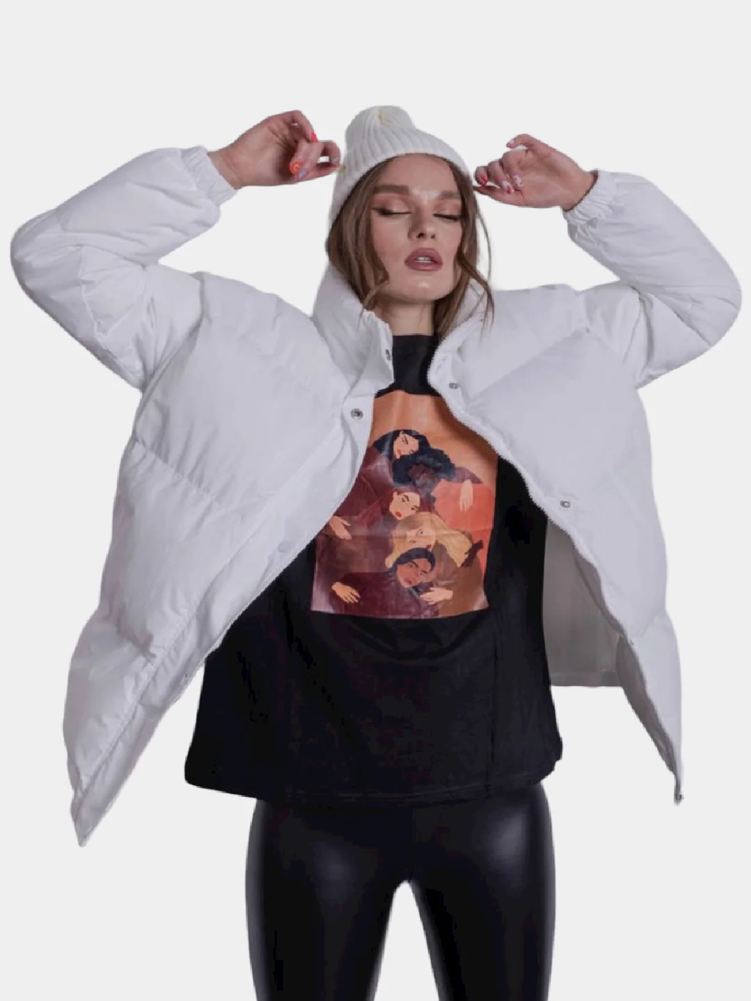 Футболка женская с принтом, oversize