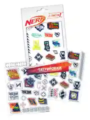 Наклейки-татуировки "NERF", 2 листа, диз.1