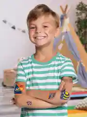 Наклейки-татуировки "NERF", 2 листа, диз.1