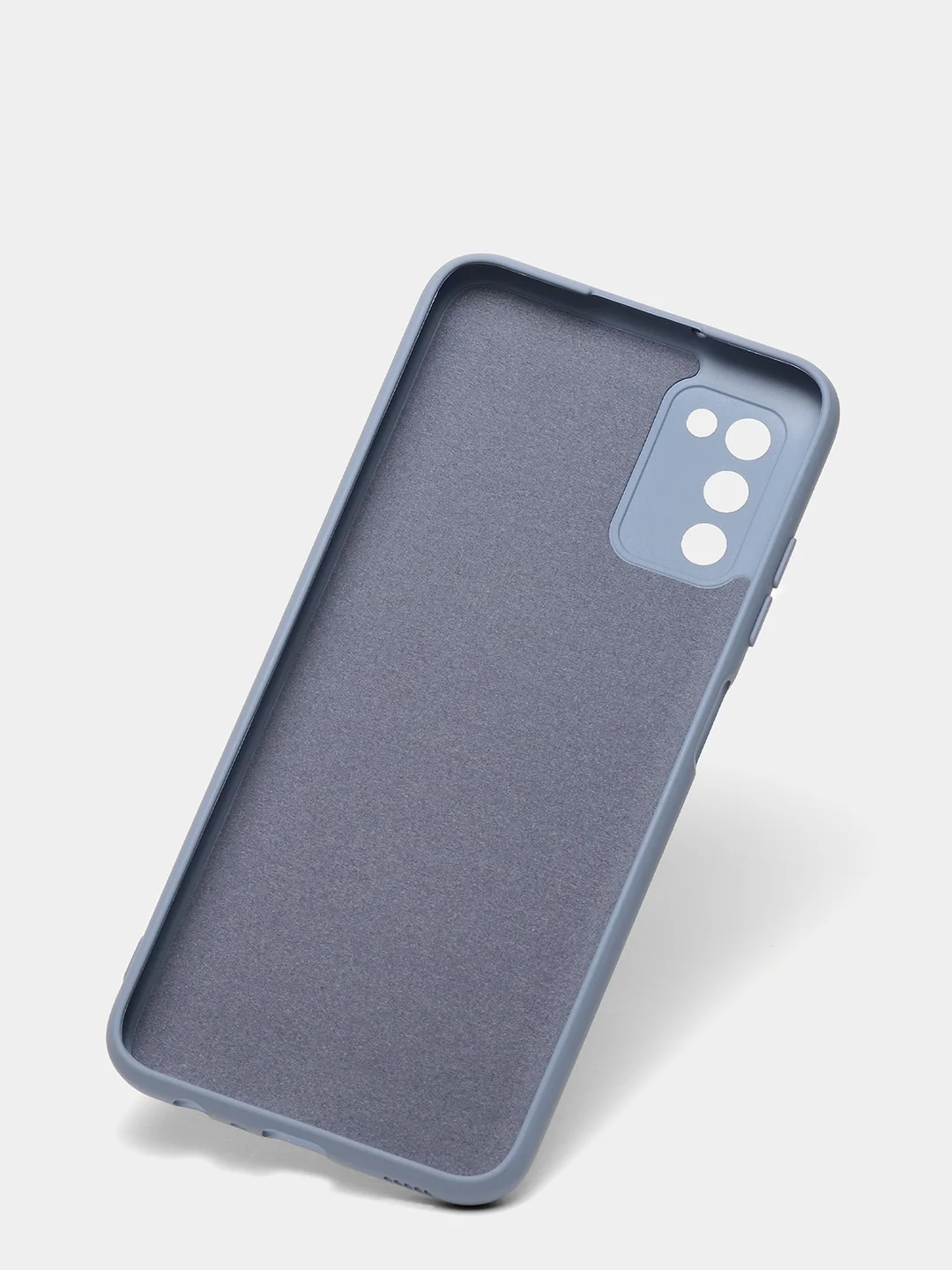 Серый чехол Samsung Galaxy A03s силиконовый