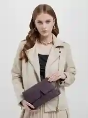 Сумка женская, регулируемый ремень, цвет фиолетовый