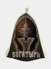 Белый шапка для бани и сауны, с принтом
