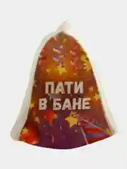 Белый шапка для бани и сауны, с принтом