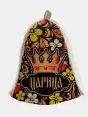 Белый шапка для бани и сауны, с принтом