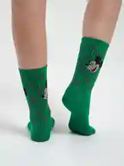 Зеленый женские носки, высокие
