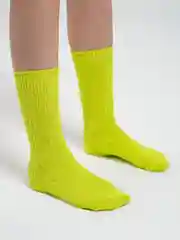Лимонный носки в рубчик, унисекс