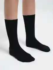 Черный носки в рубчик, унисекс