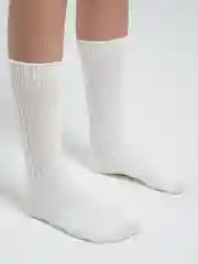Белый носки в рубчик, унисекс