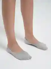 Серый носки следки, нескользящие, унисекс, 2 пары