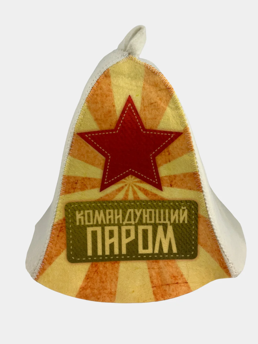 Желтый шапка для бани и сауны, с принтом