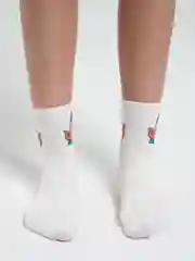 Манго белые носки с мультяшным рисунком