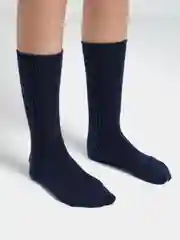 Синий носки в рубчик, унисекс