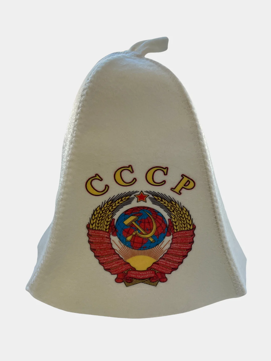 Алый шапка для бани и сауны, с надписью