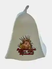 Алый шапка для бани и сауны, с надписью