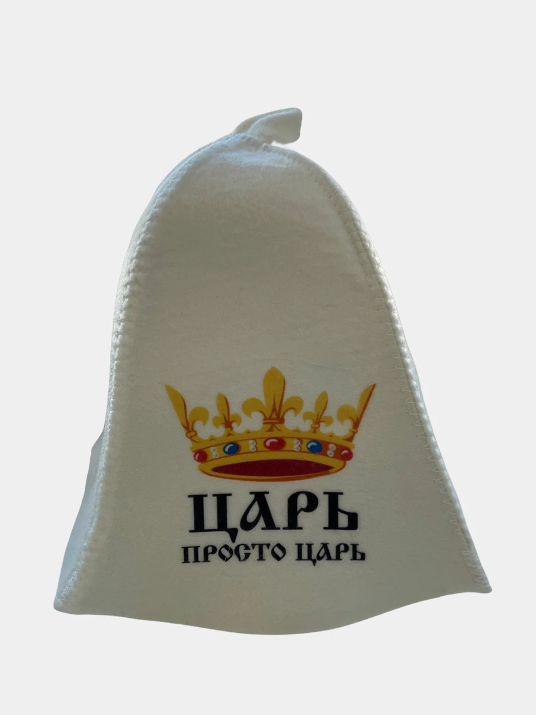 Белый шапка для бани и сауны, с надписью