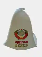 Красный шапка для бани и сауны, с надписью