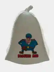 Молочный шапка для бани и сауны, с надписью
