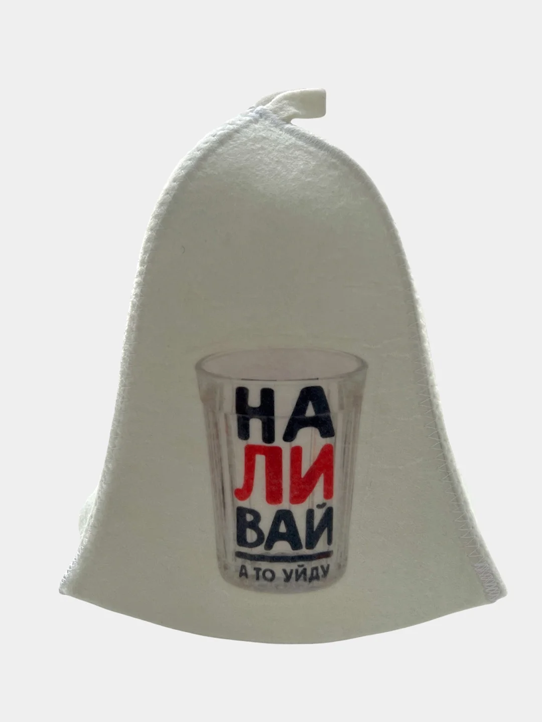 Серый шапка для бани и сауны, с надписью