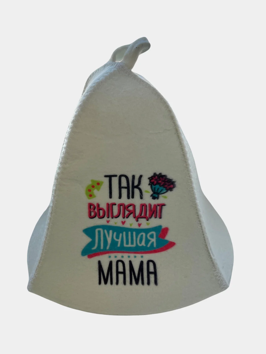Хром шапка для бани и сауны, с надписью