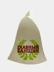 Багровый шапка для бани и сауны, с надписью