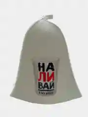 Алый шапка для бани и сауны, с надписью