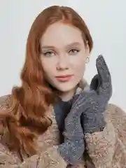 Угольный перчатки утепленные сенсорные унисекс