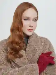 Бордовый перчатки утепленные сенсорные унисекс