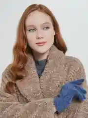 Синий перчатки утепленные сенсорные унисекс