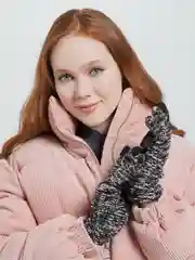 Тёмно-серый перчатки утепленные сенсорные унисекс