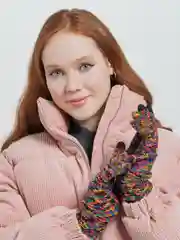 Фуксия перчатки утепленные сенсорные унисекс