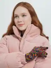 Фуксия перчатки утепленные сенсорные унисекс